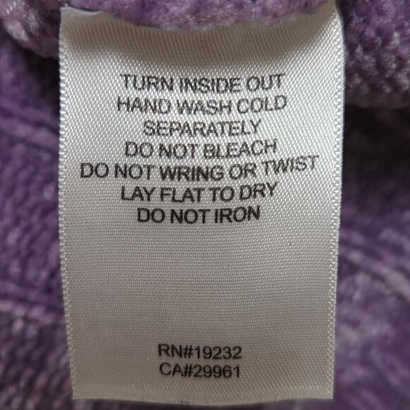 Alfred Dunner XL Mock Neck Purple Ombre Cable Knit Chenille Pullover Sweater - Picture 10 of 10